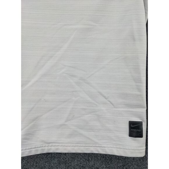 Boys Nike Pro Dri-Fit Fitted Shirt Size M White Athletic Swoosh Logo - Picture 6 of 13